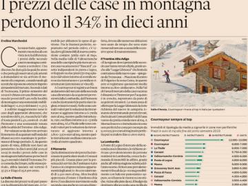 I prezzi delle case in montagna perdono il 34% in 10 anni.